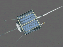 An artist's rendering of the AO-7 satellite.